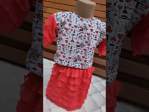 Костюм дівчинці літній топ і спідниця Котюні 104 110 116, видео 1