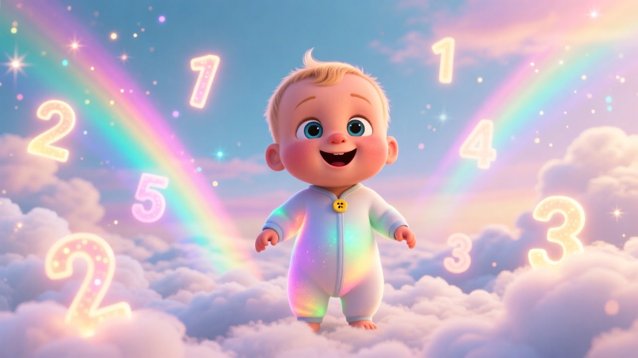 Learning Numbers in the Sky ☁️✨ | Fun Counting Song for Kids | Playful Educational Rhyme