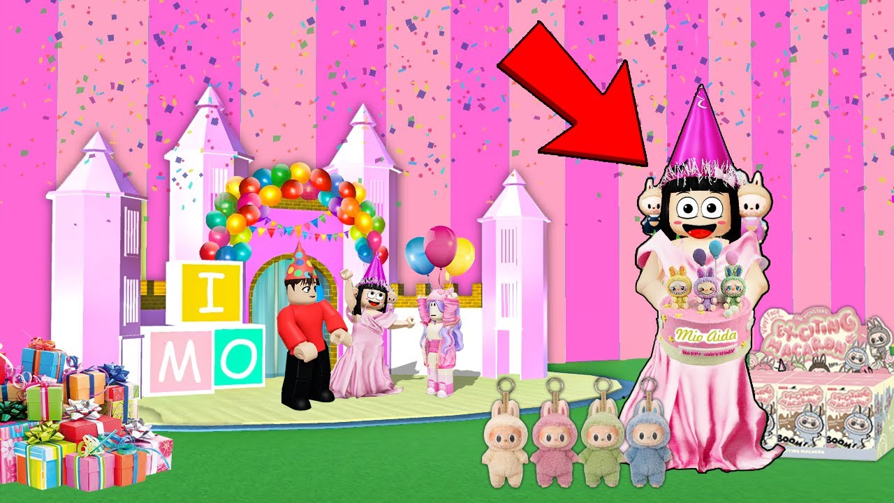Mio Ulang Tahun🎉Yuta Baby Celine Beri Surprise Pesta & Kado Labubu Serba Pink || ROBLOX