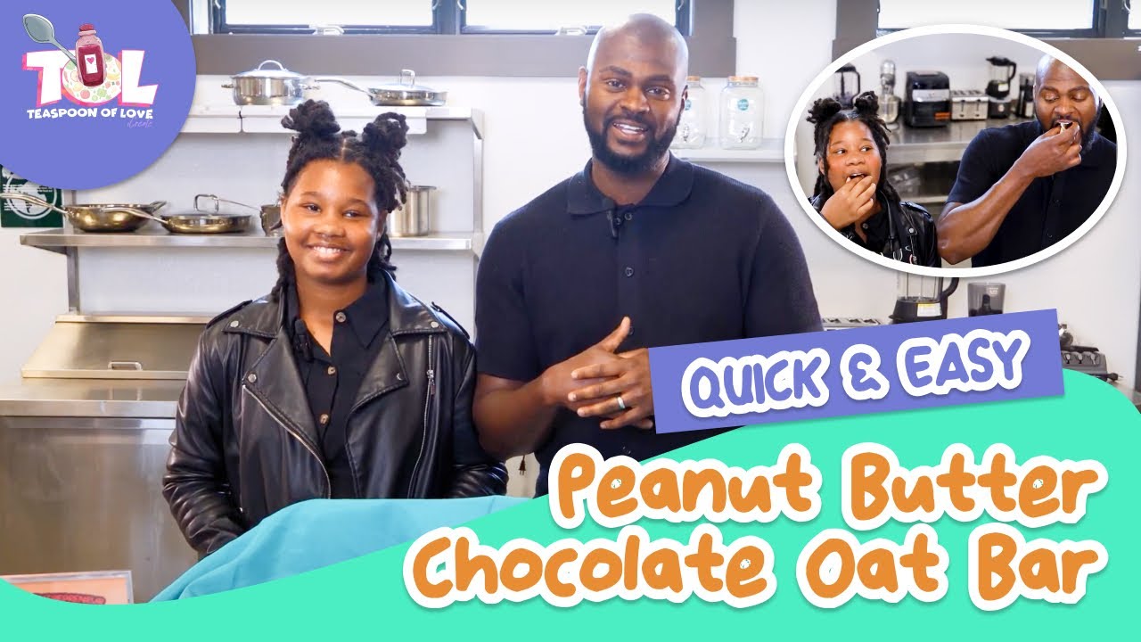 Quick & Easy Peanut Butter Chocolate Oat Bar | Teaspoon Of Love