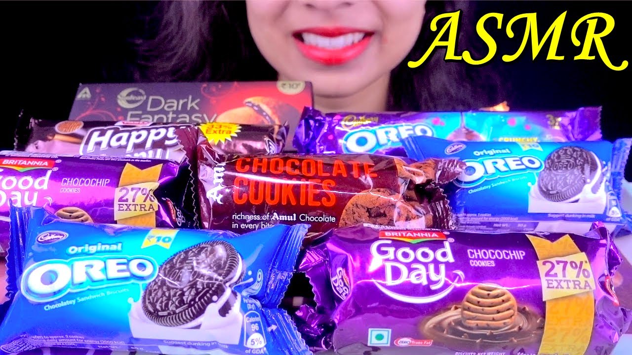 ASMR EATING CHOCOLATE CHIP COOKIES | MUKBANG | NO TALKING | EATING ...