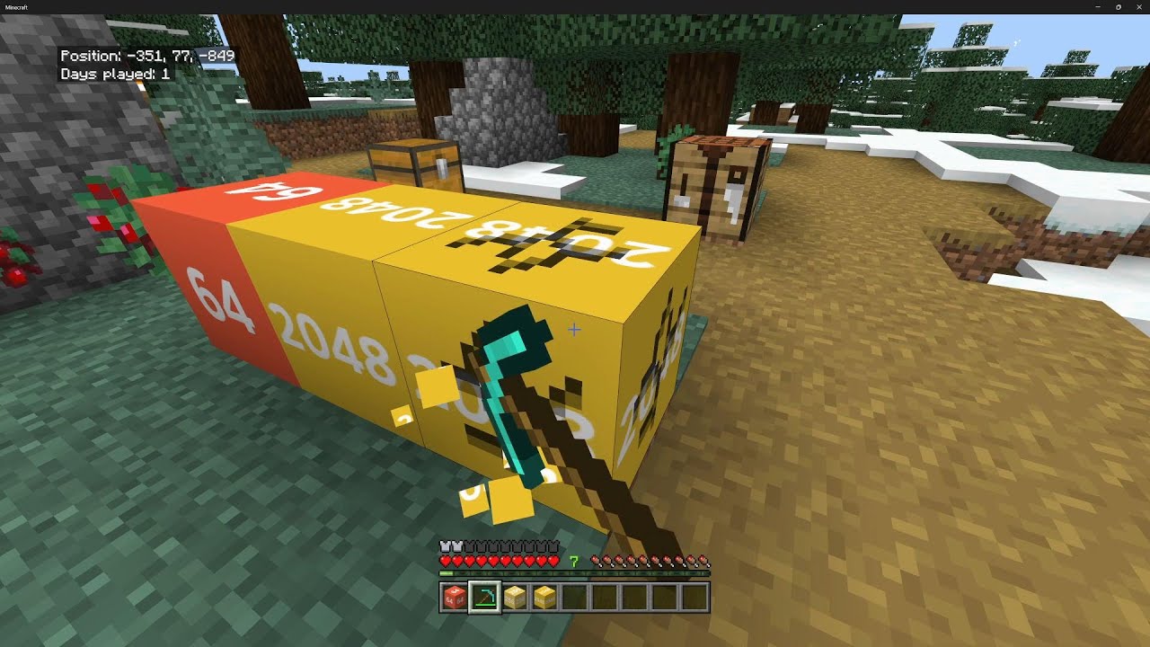 2048 Tiles in Minecraft BEDROCK EDITION?!