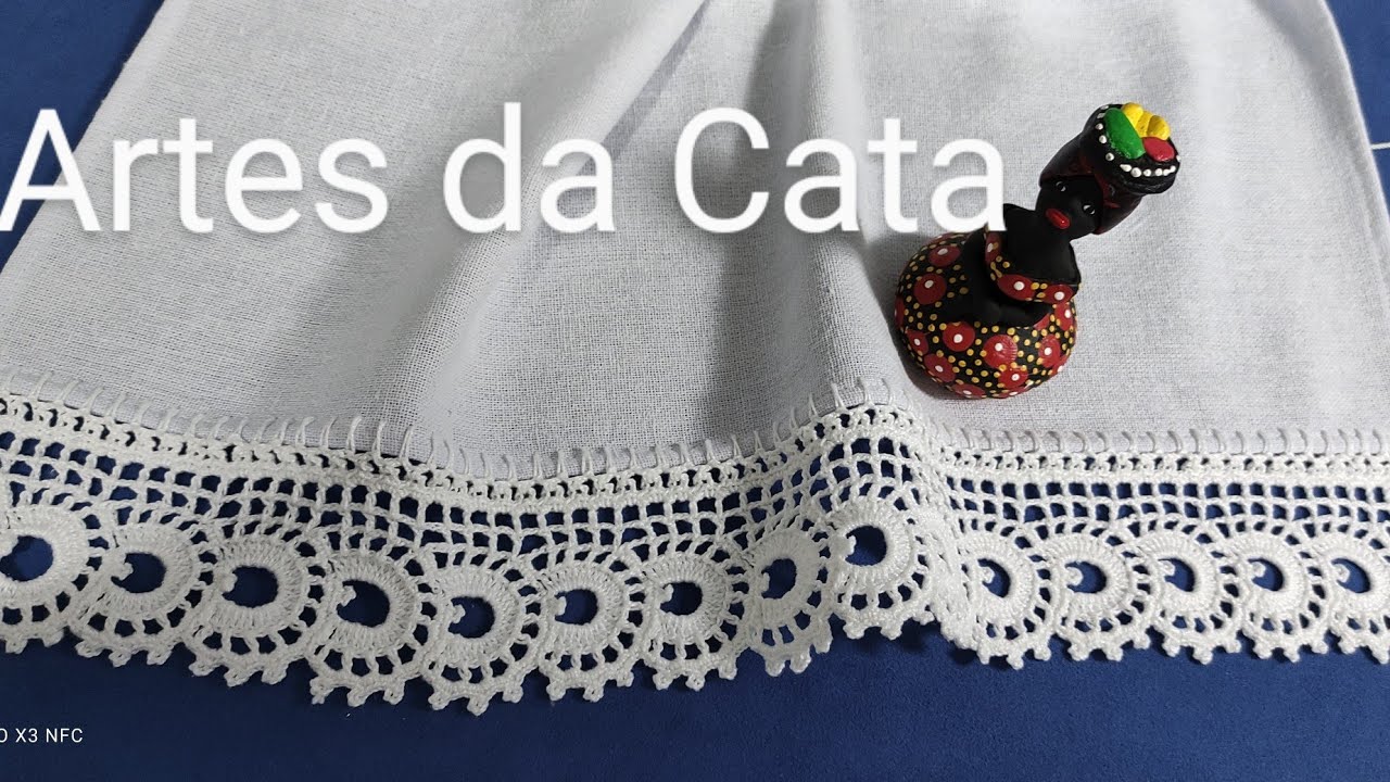 Bico em crochê - 363 #artesdacata #bicodecroche #panodeprato #panodecopa #crochedacata