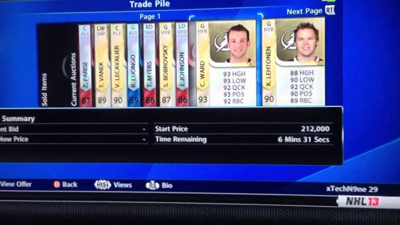 NHL13 Trade day results #1