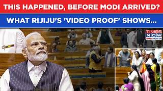 This Happened Before Pm Modi Arrived In Lok Sabha? Rijijus Video Proof Shows Oppn Women Mps At...