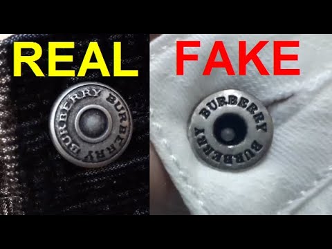 Real vs Fake Burberry jeans. to spot fake Burberry chinos and - YouTube