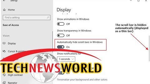 Disable Windows 10 hiding scroll bars - gHacks Tech News
