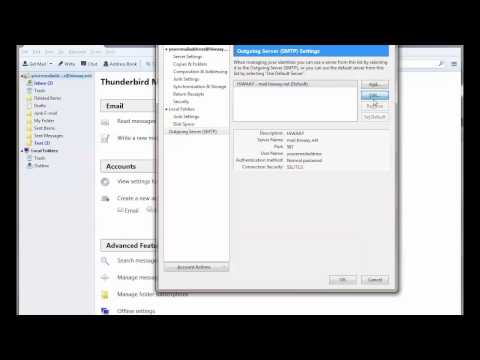 Setting Thunderbird to do SMTP authentication