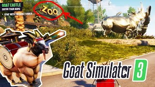 The goat made a rout in the zoo - goat simulator 3