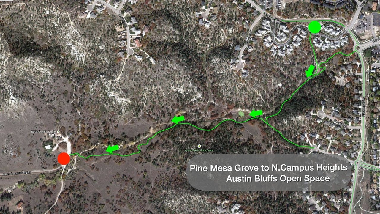 Austin Bluffs Open Space Pine Grove Mesa to N. Campus Heights YouTube