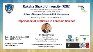 Importance of Statistics in Forensic Science: Session 1 | Dr. Rajesh Verma