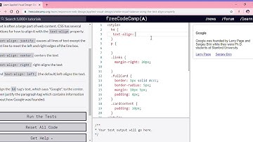 Learn Applied Visual Design  Create Visual Balance Using the text align Property   freeCodeCamp org