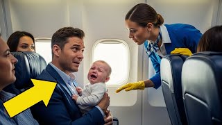 картинка: Младенец миллионера без конца плакал в самолёте… Пока скромная уборщица не сделала немыслимое!