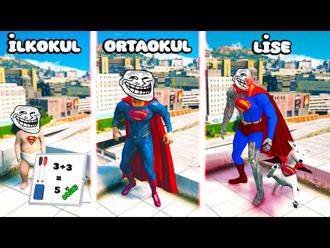 TROLLFACE SUPERMAN OKULUNA GİDİYOR AMA SINAVLAR ÇOK ZOR!  - GTA 5
