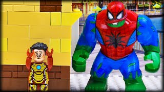 LEGO Iron Man vs Spiderman as Hulk (Marvel Animation)