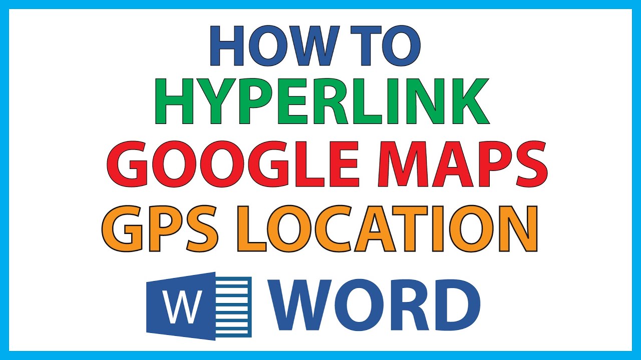 How do I hyperlink GPS coordinates?