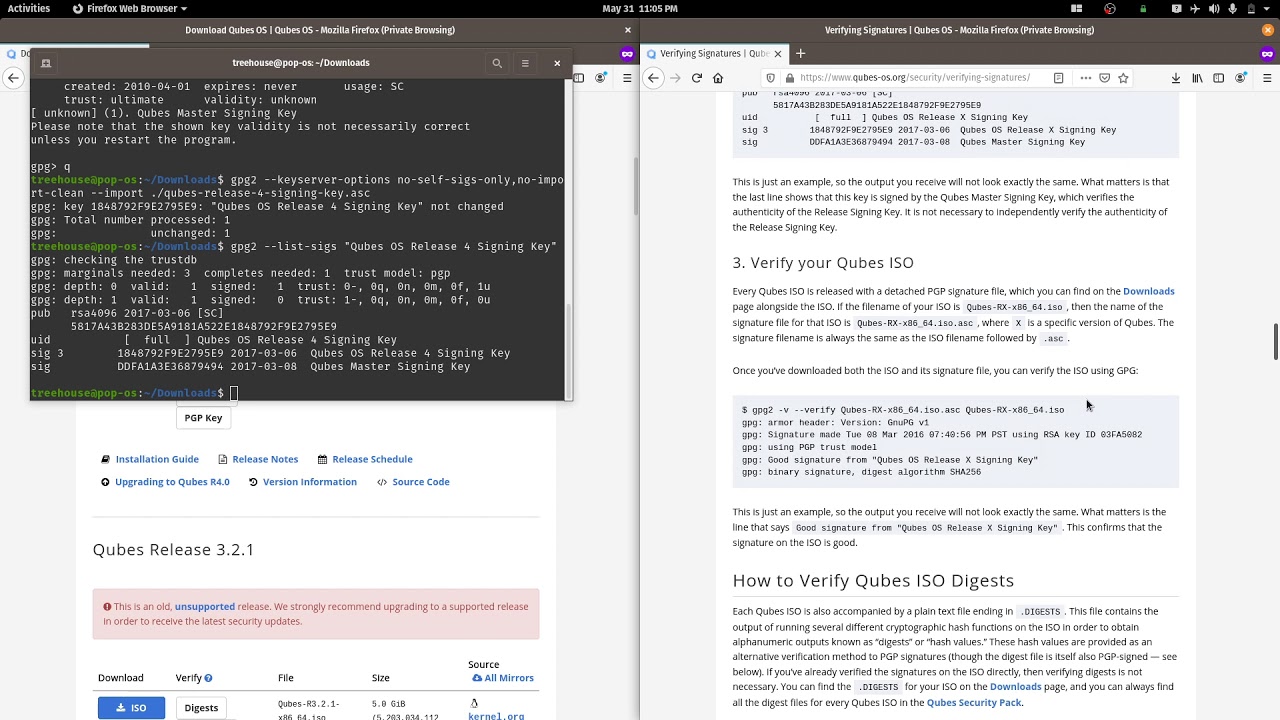 Qubes OS 4 - Guide 1.1 (Download ISO & Verify PGP) - YouTube