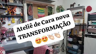 🔨🪚🪛 Transformação do Ateliê Através de Projetos feitos com reaproveitamento/Amando o novo visual 😍👏🏻