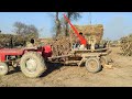 MF240 tractor with mini trala