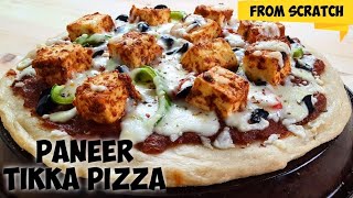 How To Make Paneer Tikka Pizza I Pizza Homemade Recipe I Pizza Base Recipe