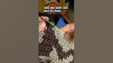 clean lines when doing tapestry ir colorwork crochet #crochet #crochettutorial