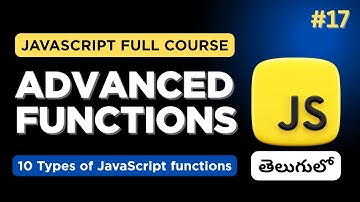 Beginner to Pro: All JavaScript Function Types Explained in Telugu
