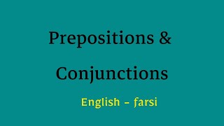 prepositions and conjunctions in #farsi