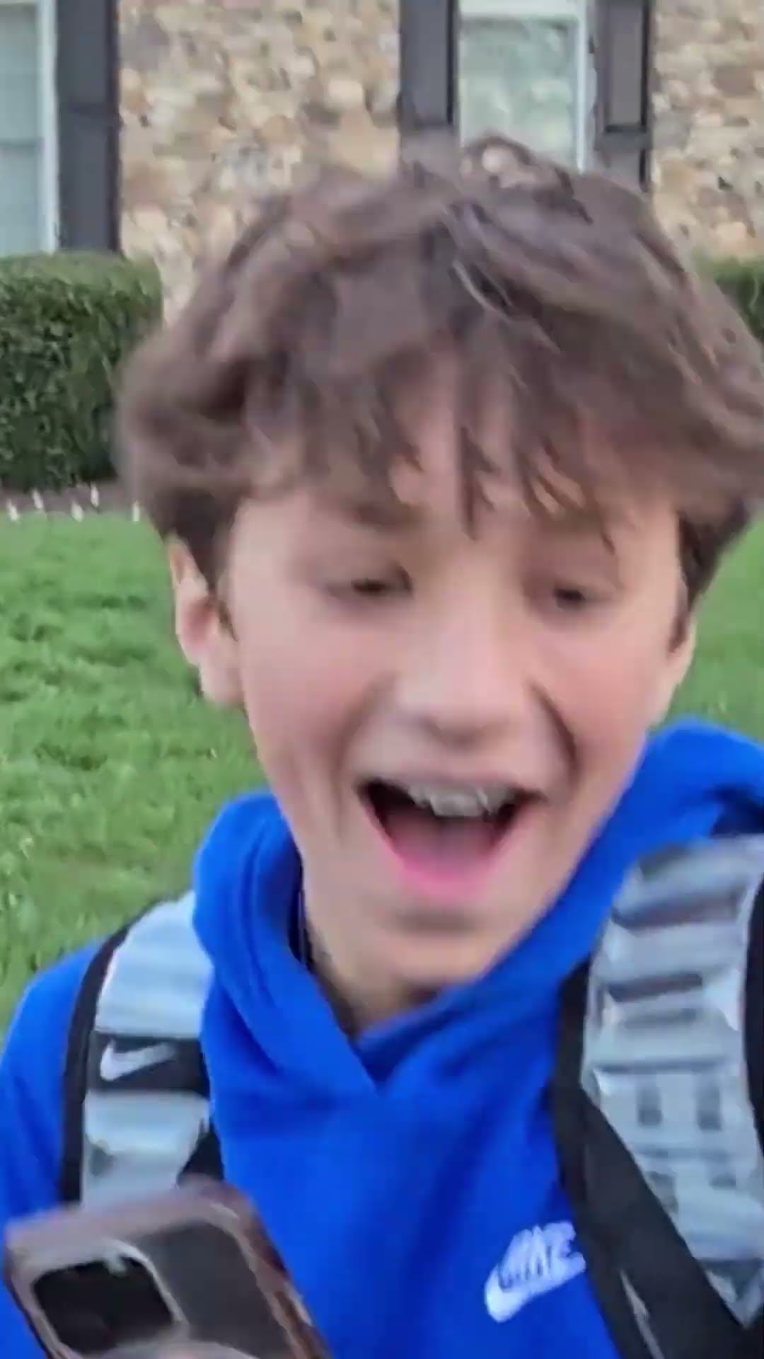 *SURPRISE* Kid meets his new Robot Dog
