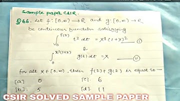 Q 66 || sec - c || Csir net sample question paper solution