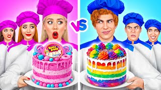 Défi De Cuisine Garçons VS Filles | Bataille Alimentaire Épique par Jelly DO Challenge