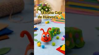 🐛 Moving Caterpillar Craft! Made from an Egg Carton 😲 #shorts #manualidades #recycle