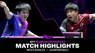 Fan Zhendong vs Tomokazu Harimoto | MS QF | WTT Champions Incheon 2024