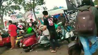 Anniversary JSR ke12 Jl. Kopo Margahayu Lapangan Sulaiman Bandung 2019 lautan scooterist nusantara
