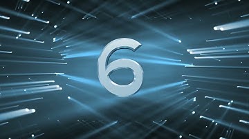 Countdown Animation FX - Blue Background Intro Video Footage - futuristic Numbers counting down