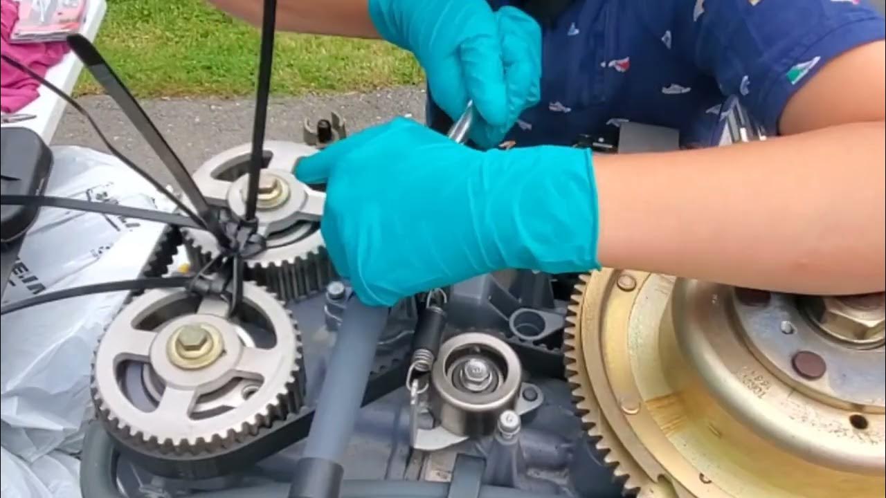 Yamaha F115 timing belt replace YouTube