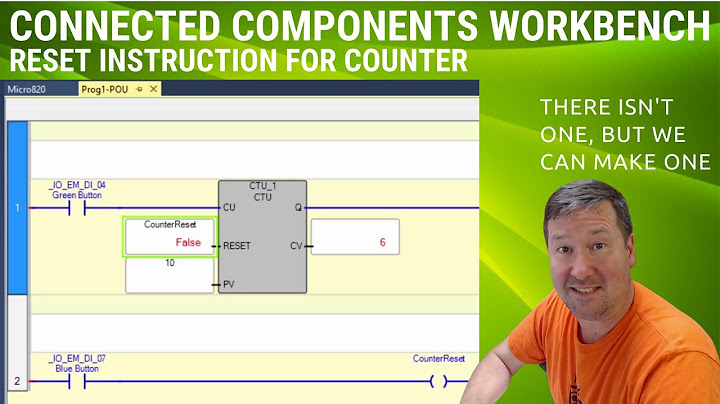 Counter Reset RES Instruction in Connected Components Workbench