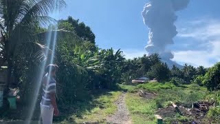 Thick ash and dark clouds spews into sky after Indonesia's Mount Ibu eruption