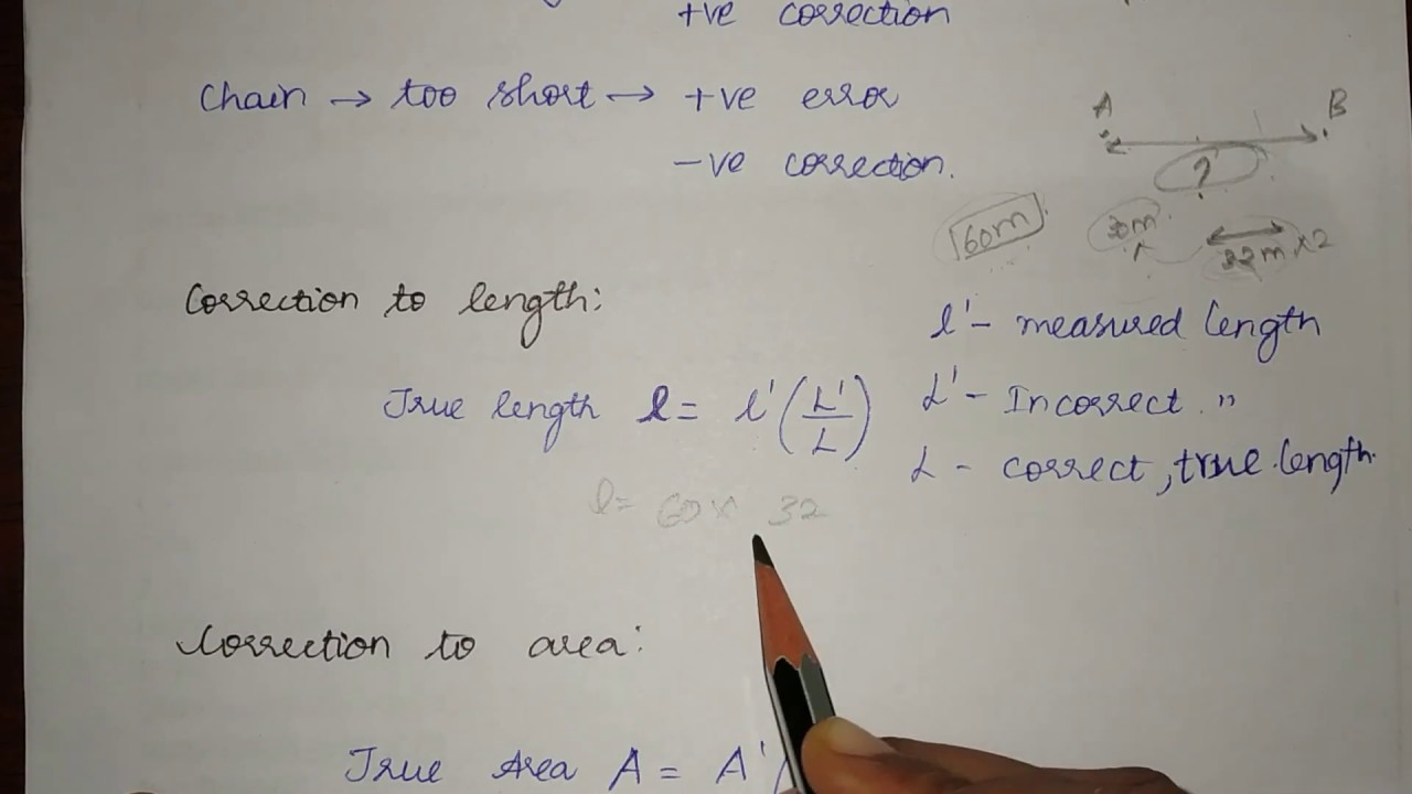 8. Error due to incorrect chain length  l Surveying l Civil engineering l GATE 2021