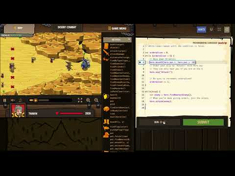 CodeCombat - Desert Combat - JavaScript
