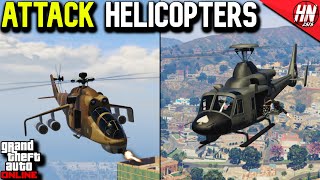 10 Best Attack Helicopters In GTA Online!