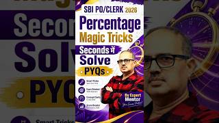 SBI PO/Clerk 2026 🔥Percentage Tricks 🔥|  Solve in Seconds | Amar Sir #shorts