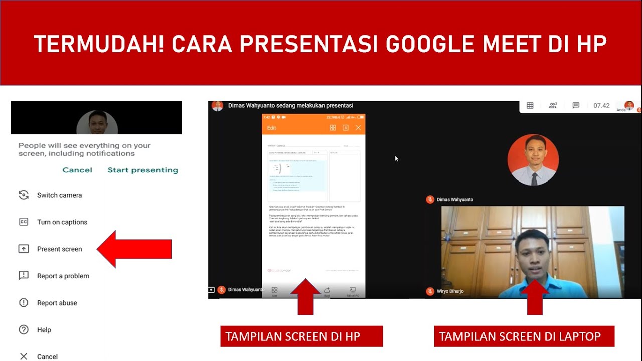 Termudah Cara Melakukan Presentasi Google Meet Di Hp Youtube