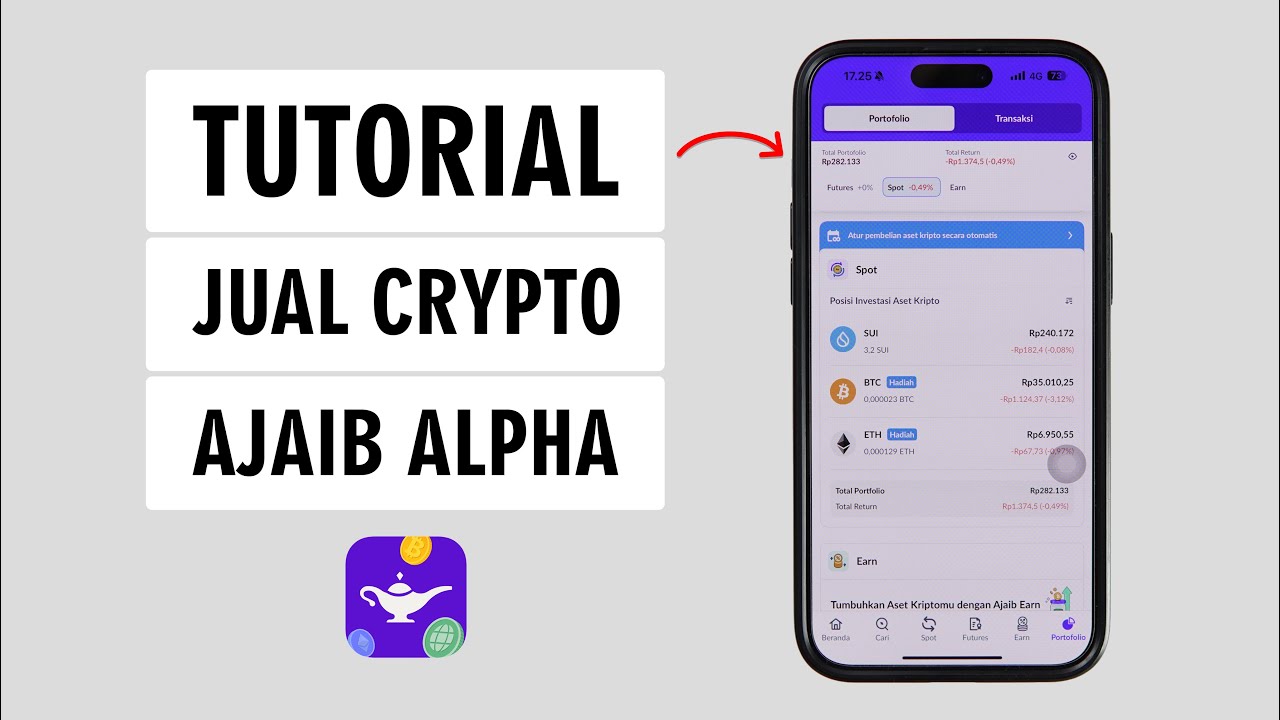 Cara Menjual Koin Crypto di Aplikasi Ajaib Alpha (Ajaib Kripto)