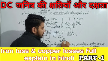 Losses and efficiency of Dc generator in hindi || DC जनित्र की दक्षता और हानियाँ ||