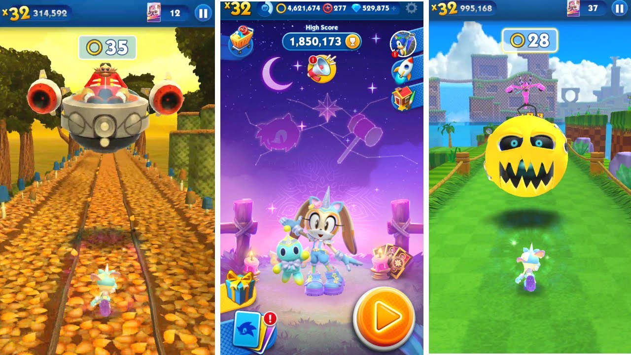 Unicorn Cream VS Boss Battle Dr Eggman & Zazz I Sonic Dash - YouTube
