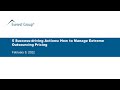 On-demand Webinar | 5 Success-driving Actions: How to Manage Extreme Outsourcing Pricing