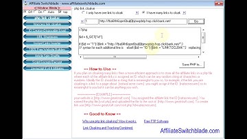PHP Link Cloaking How to PHP Cloak Affiliate Links with AffiliateSwitchblade Software