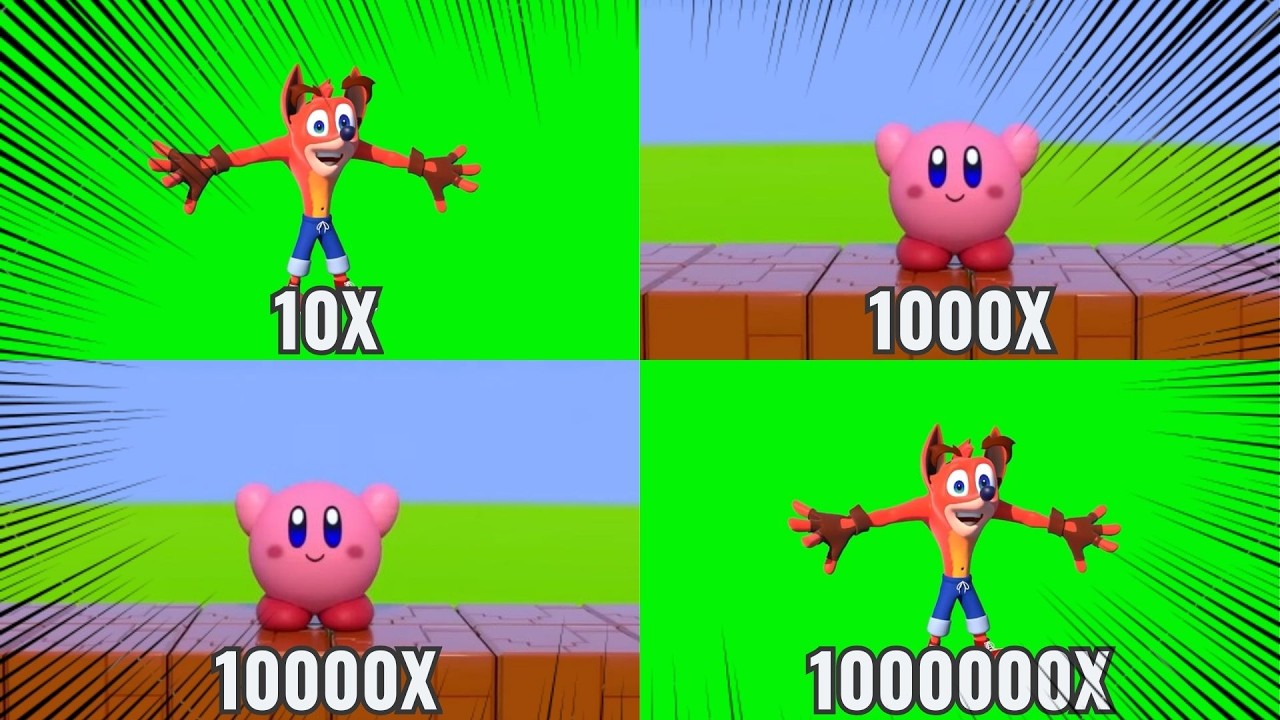 Kirby And Crash Bandicoot Woah Remastered Intro Getting 1000000X Fast