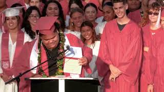 Iam Tongi surprise at Kahuku 2023 Graduation