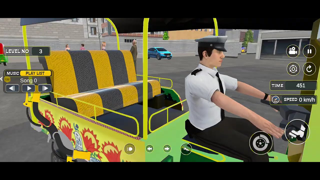🔥🔥City auto rickshaw simulator game 👀 @PSGA 